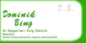 dominik bing business card